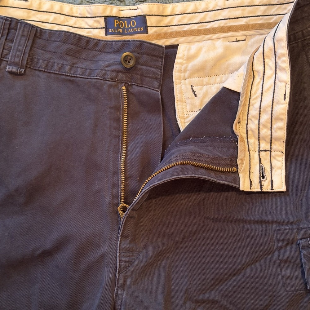 NWT Polo Ralph Lauren Cargo Shorts Classic Polo Chino Navy Blue Men's 40 Outdoor - Picture 2 of 13